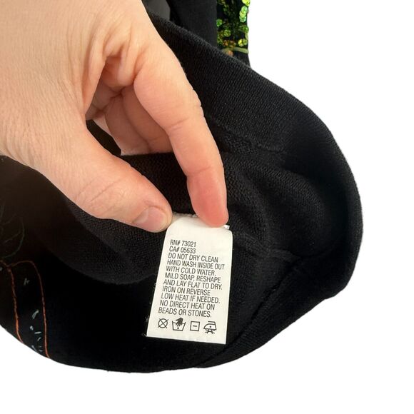 Belle Pointe Vintage Pumpkin Sequin Sweater Art to Wear 3D Knit Womens Size XL - Picture 5 of 8